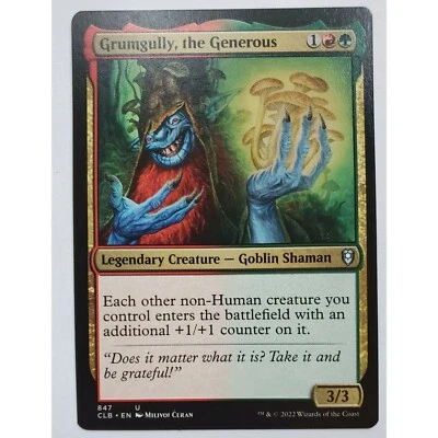 Magic The Gathering Grumgully The Generous Legendary Creature Goblin Shaman Card - Image 1 of 2