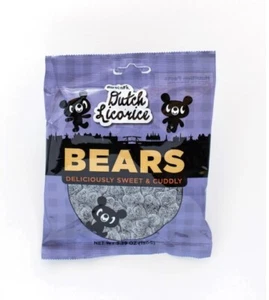 Gustaf's Sweet Traditional (Black) Licorice Sugar Bears 5.29 Oz Bag - Picture 1 of 2