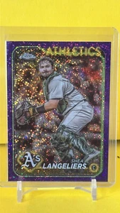 2024 Topps Chrome Baseball Purple Speckle Refractors Shea Langeliers #205 /299 - Picture 1 of 2