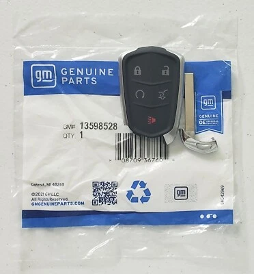 2015-2016 Cadillac SRX Remote Entry Smart Key Fob Transmitter 13598528 OEM w/KEY - Image 1 of 3