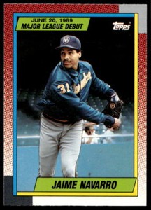 1990 Topps Major League Debut 1989 87 Jaime Navarro Brewers  Baseball Card
