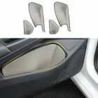 For Volkswagen Golf Mk8 2020~2021 White Leather Inner Door Storage Box Pad 4Pcs