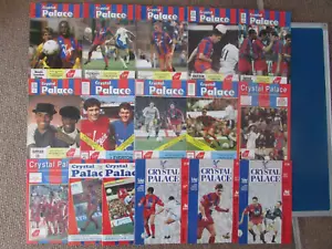 CRYSTAL PALACE Home Programmes 1988-1993 - Joblot of 16 - All Listed - Picture 1 of 5