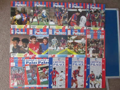 CRYSTAL PALACE Home Programmes 1988-1993 - Joblot of 16 - All Listed - Image 1 of 4