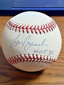 LOU BROCK 6 SIGNED AUTOGRAPHED ONL BASEBALL! Cardinals! "HOF 85"! - Picture 1 of 2