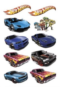 1x Hot Wheels Temporary TATTOO Sheet. Lolly Loot Bag Party Supplies Cake Flags - Picture 1 of 1