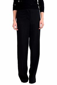 Maison Margiela 4 Women's Wool Eased Shape Black Dress Pants US 6 IT 42