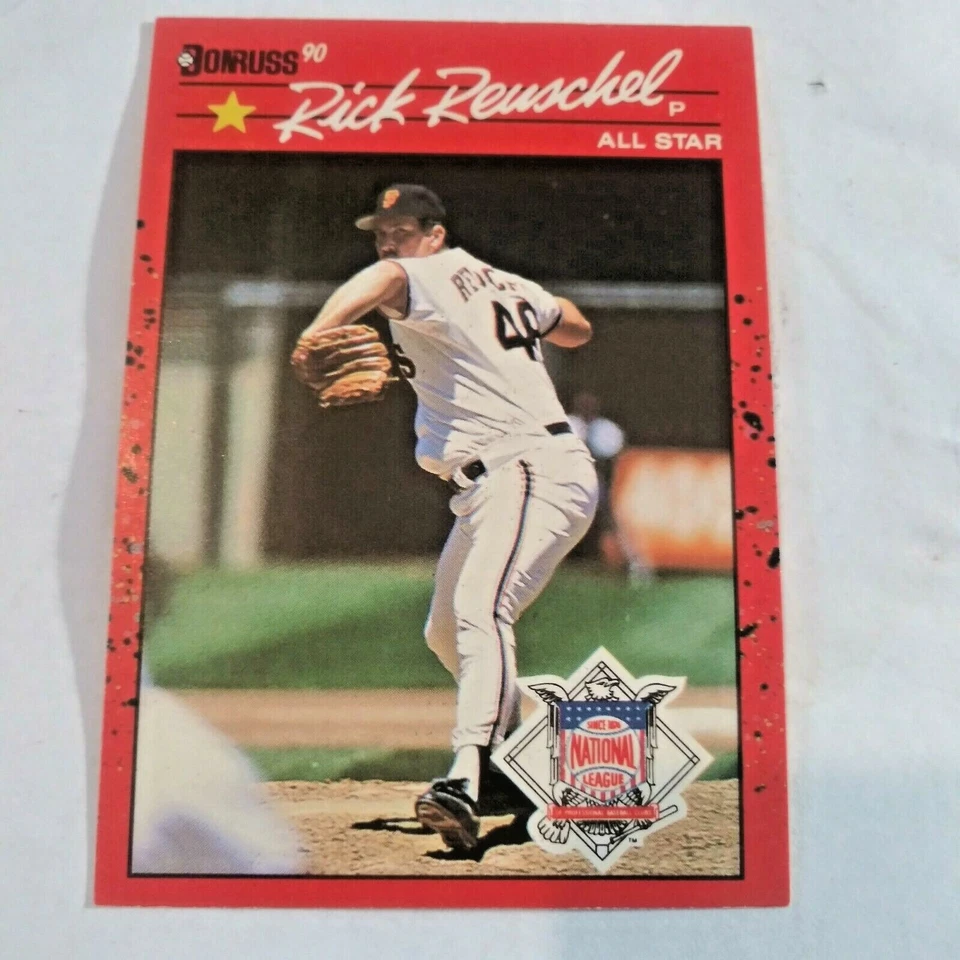 1990 Donruss Ricky Reuschel All-Star error card No dot after INC. - Image 1 of 4