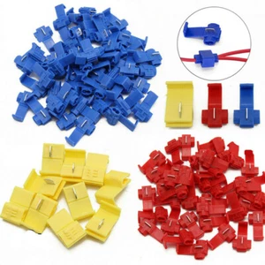 150/50PCS T-TAPS WIRE CONNECTOR QUICK SPLICE RED AND BLUE SPADE CRIMP TERMINALS - Bild 1 von 29