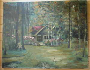 EMMA KOEHLER LISTADO TEMPRANO OHIO ANTIGUO ACEITE PAISAJE RESTAURACIÓN PROYECTO ARTE ANTIGUO - Imagen 1 de 20