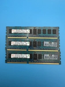 Lot of 3 - Hynix 2GB (6GB Total) HMT125R7BFR8C-H9 2GB 2Rx8 PC3-10600R MEMORY RAM - Picture 1 of 1