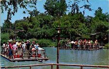 Tom Sawyers Island Log Rafts Disneyland California CA Postcard UNP VTG Unused