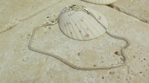 7" Sterling Silver 925 ITALY Snake Chain Bracelet A Great Gift Idea! - Imagen 1 de 3