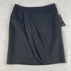New Mossimo Stretch Pencil Skirt Womens Sz 2 Black Pleated Workwear Career Work - Picture 1 of 17
