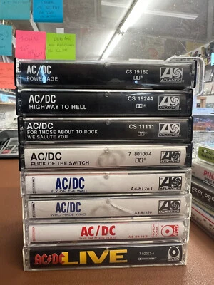 AC/DC - Lot of 8 Cassettes All In VG+ Condition All Have Been Play Tested!!!!!!! - Image 1 of 3