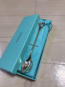 Tiffany & Co. Elsa Peretti Open Heart Baby Feeding Spoon Silver in Box New