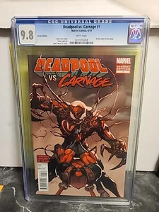 Marvel Comics DEADPOOL vs CARNAGE # 1 (2014) CGC 9.8 1:25 YU RARE Variant Cover  - Picture 1 of 6