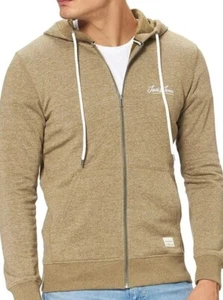 Jack & Jones Mens Zip Hooded Sweat Cardigan new with tags, Small, Martini Olive. - Picture 1 of 6