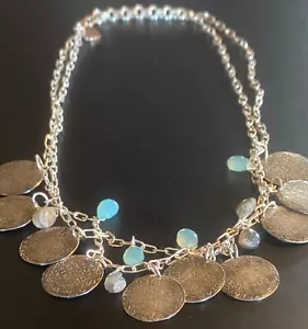 Collar Cadena De Colección Tono Plata Países Bajos UTRECHT Ducado Forma Moneda Piedra Hilo - Imagen 1 de 14