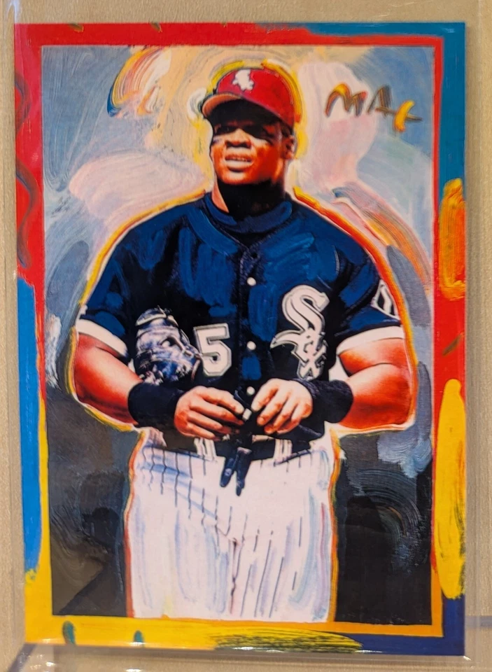 1997 Topps Gallery PETER MAX #PM6 Frank Thomas White Sox HOF RARE ICONIC INSERT - Image 1 of 2