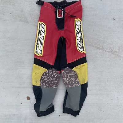 Mid School O'NEAL BULLET 摩托车越野裤 26 码红色黑色男女通用儿童 — 第 1/4 张图片