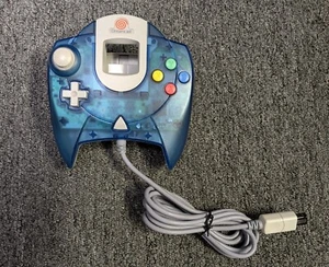 SEGA Dreamcast Controller HKT-7701 Transparent Clear Blue Restored!! - Picture 1 of 3