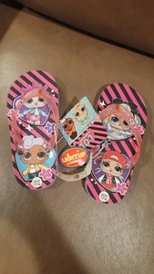 L.O.L. Surprise Light Up Pink Flip Flops Shoes Sandals Girls Size M Medium 11/12 - Picture 1 of 3