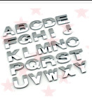 1Pcs 3D Metal 45mm 3D Letters adhesive Alphabet Numbers Chrome  Car stickers