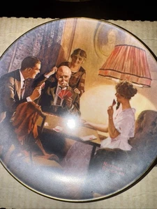 Norman Rockwell "Cofre del Tesoro del Abuelo" Plato Decorativo de Coleccionista Bandeja de Entrada - Imagen 1 de 2