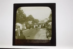 Possibly Oxford Fair & Crowds c1900 - Glass Lantern Slide - Picture 1 of 1