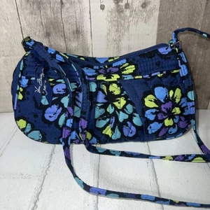 Vera Bradley Frannie Va Va Bloom Blue Crossbody Bag, Brand New - Picture 1 of 7