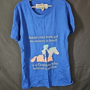 Behind Every Horse Girl Is A Grandma Who Believed In Her First Blue Shirt - Picture 1 of 4