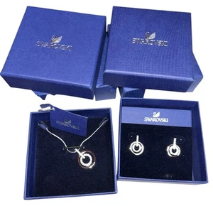 SWAROVSKI CRYSTAL NECKLACE & EARRING JEWELRY SET New in Box - Picture 1 of 4