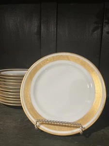 Vintage Limoges France Gold Rim Salad Plate 7-7/8” Diameter, Multiples Available - Picture 1 of 6