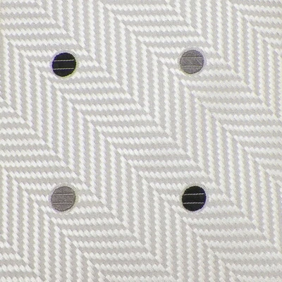 Corbata de seda tejida ROBERT TALBOTT para hombre gris platino espiga lunares Italia nueva con etiquetas Foto 1 de 3