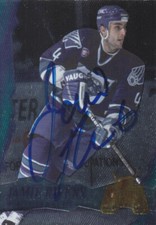 Jamie Rivers Autograph 95-96 Edge Ice Card Blues - Senators - Medvescak Zagreb