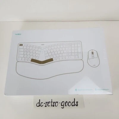 Advanced Ergonomic Wireless Keyboard Mouse Combo Comfortable White KM75 By Nulea - Image 1 of 4