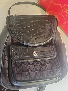 Brighton Vintage Monica Two Tone Leather Backpack - Picture 1 of 8