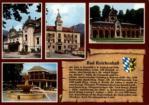 CHRONIK postal de BAD REICHHALL Baviera color tarjeta con varias imágenes postal - Imagen 1 de 2