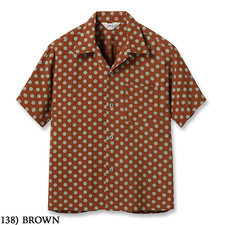 STAR OF HOLLYWOOD HIGH DENSITY RAYON OPEN SHIRT “POLKA DOT” No
