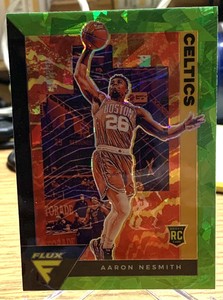 Aaron Nesmith RC 2021-2022 Panini Flux Basketball #214 Prizm Green Cracked Ice