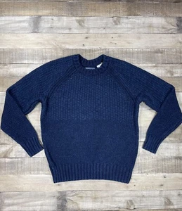 Levi's Sweater Womens Medium Blue Knit Long Casual Pullover Top - Picture 1 of 13