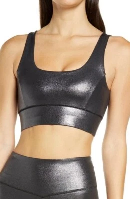 SUJETADOR DEPORTIVO IVL Collective Foil Power ~ antracita metálica ~ 6 ~ Pequeño plateado  Foto 1 de 4