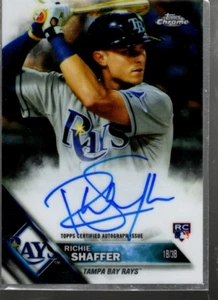 A0184- 2016 Topps Chrome Rookie Autographs #RARSH Richie Shaffer Auto - NM-MT - Picture 1 of 2