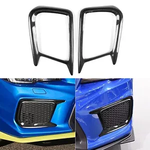 For Subaru WRX STI 2018-2021 Real Carbon Fiber Front bumper Fog Light Lamp trim - Bild 1 von 12