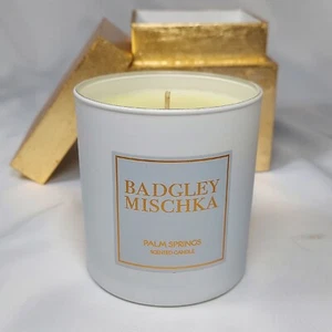 RARE! ~ Badgley Mischka Palm Springs Scented Candle 8 oz - Box Opened for Photos - Picture 1 of 9