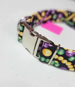 Scruffi Dogg Mardi Gras Dog leash, Dog Collar & Flower Set - Picture 1 of 3