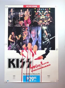 KISS ANIMALIZE  LIVE Uncensored, 1985 VHS PROMO Poster- RARE 25x36" B19-14-14 - Picture 1 of 7