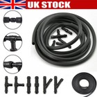 Black Rubber Windscreen Wiper Washer Jet Tube Pipe Hose 200cm with connectors UK