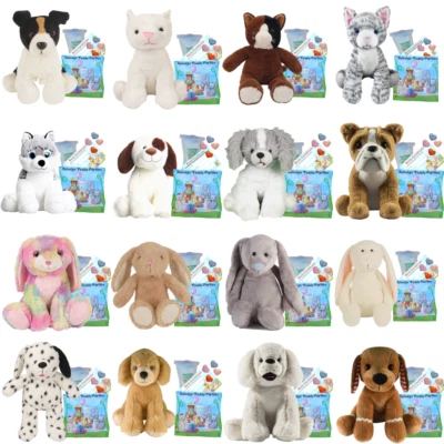 SPLODGE TEDDY PARTIES BUILD MAKE a TEDDY BEAR KIT - Plüschtiere Sets - 16"/40cm ohne Nähen - Geschenk oder Party